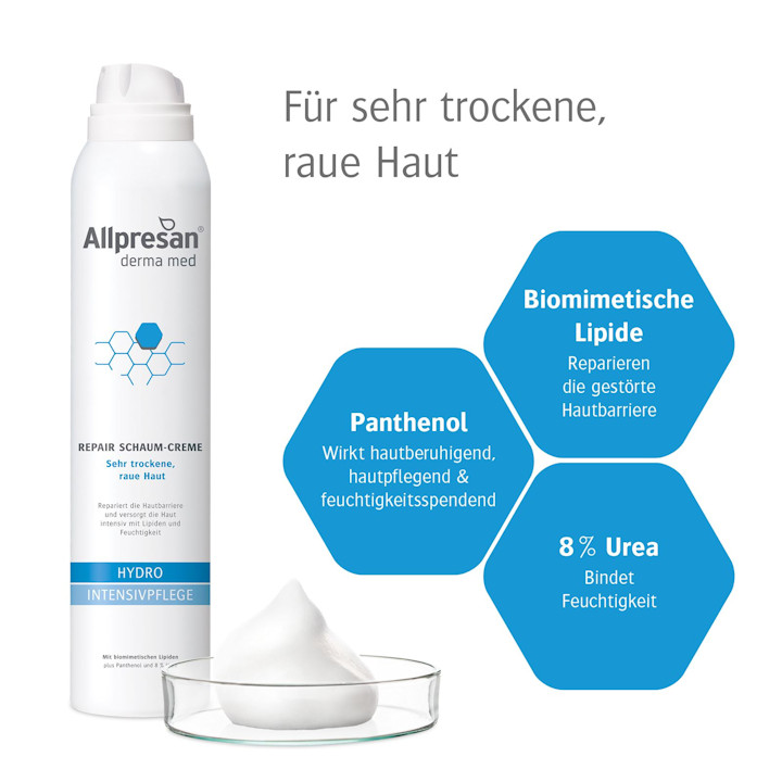 Allpresan Derma med Repair Schaum-Creme HYDRO INTENSIVPFLEGE - 200 ml